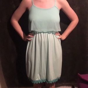 Blue summer dress lightly worn